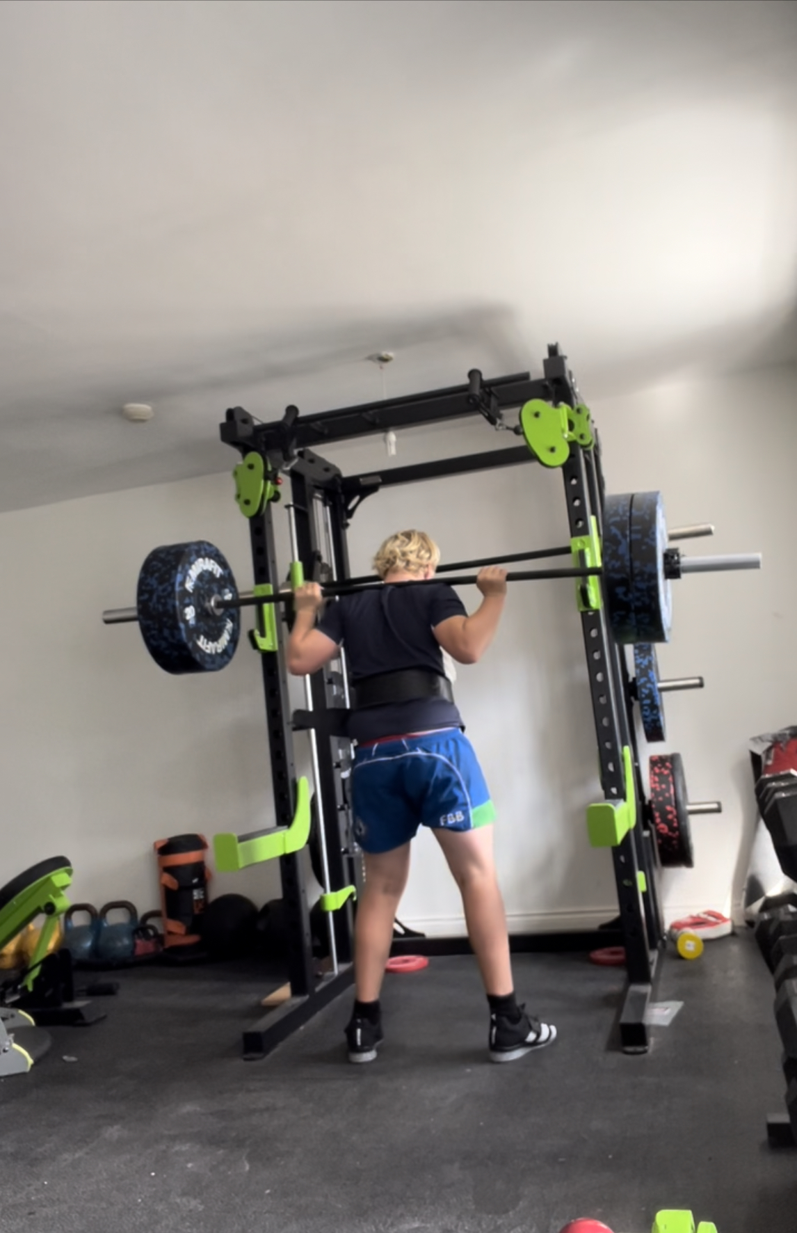 Freddie Beasley training in the gym